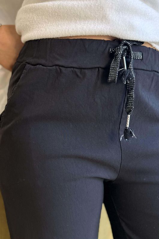  Luxury Wide Leg Magic Trouser Black